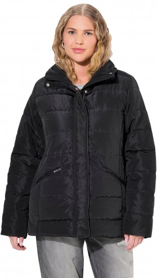 Ulla Popken Quilted Puffer Coat Black - Μπουφάν - 