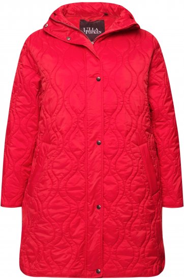 Ulla Popken HYPRAR Quilted Water-Repellent Jacket Red Salsa - Μπουφάν - 