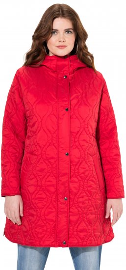 Ulla Popken HYPRAR Quilted Water-Repellent Jacket Red Salsa - Μπουφάν - 