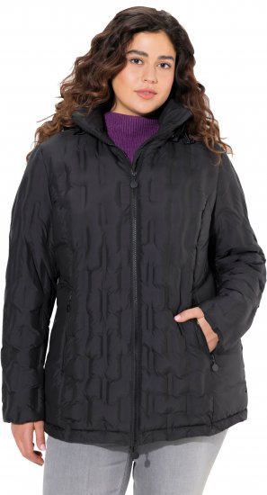 Ulla Popken HYPRAR Channel Quilted Jacket Black - Μπουφάν - 