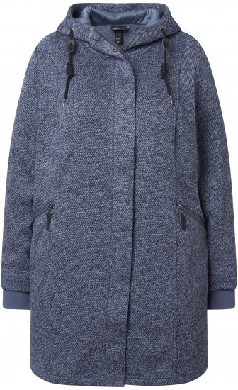 Ulla Popken Knit Fleece-Lined Jacket Navy - Μπουφάν - 