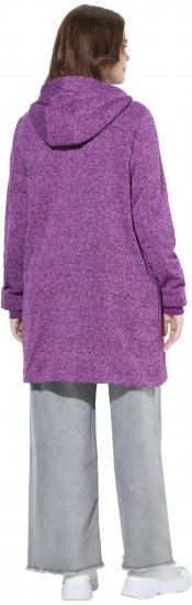 Ulla Popken Knit Fleece-Lined Jacket Purple - Μπουφάν - 