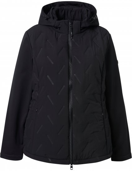 Ulla Popken Triple Function Laser Quilted Softshell Jacket Black - Μπουφάν - 