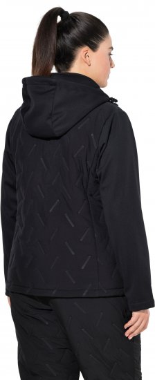 Ulla Popken Triple Function Laser Quilted Softshell Jacket Black - Μπουφάν - 