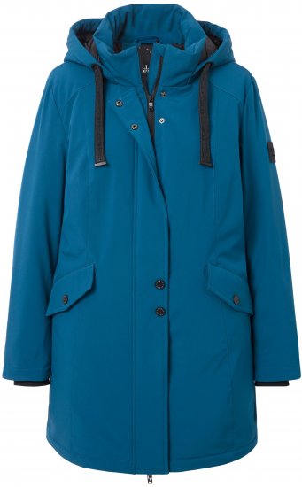 Ulla Popken HYPRAR Long Softshell Jacket Ocean Blue - Μπουφάν - 
