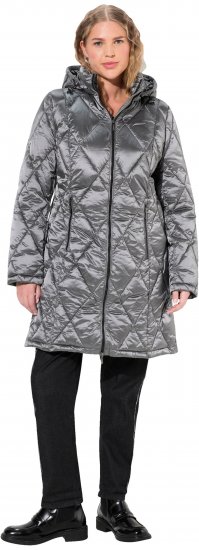 Ulla Popken HYPRAR Diamond Quilted Jacket Silver - Μπουφάν - 