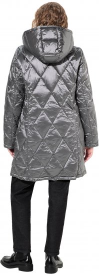 Ulla Popken HYPRAR Diamond Quilted Jacket Silver - Μπουφάν - 