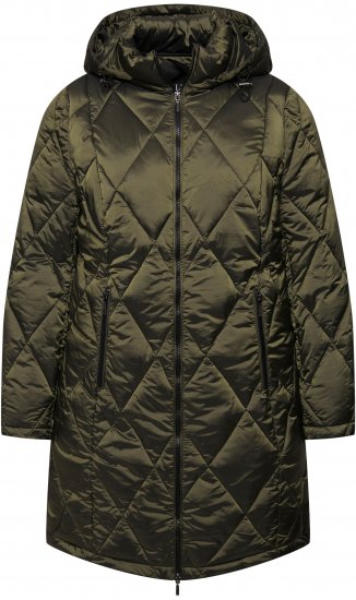Ulla Popken HYPRAR Diamond Quilted Jacket Bottle Green - Μπουφάν - 