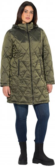 Ulla Popken HYPRAR Diamond Quilted Jacket Bottle Green - Μπουφάν - 