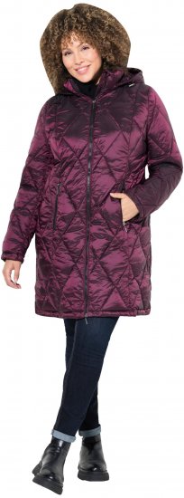 Ulla Popken HYPRAR Diamond Quilted Jacket Carmine Red - Μπουφάν - 