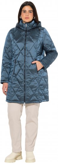 Ulla Popken HYPRAR Diamond Quilted Jacket Teal - Μπουφάν - 