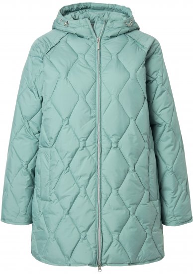 Ulla Popken HYPRAR Quilted Water Repellent Jacket Mint Green - Μπουφάν - 