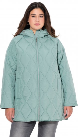 Ulla Popken HYPRAR Quilted Water Repellent Jacket Mint Green - Μπουφάν - 