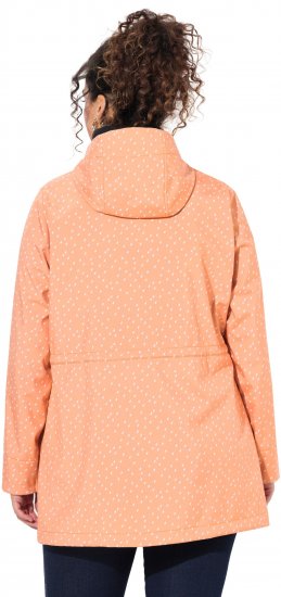 Ulla Popken Raindrop Print Longline Waterproof Jacket Mandarin - Μπουφάν - 