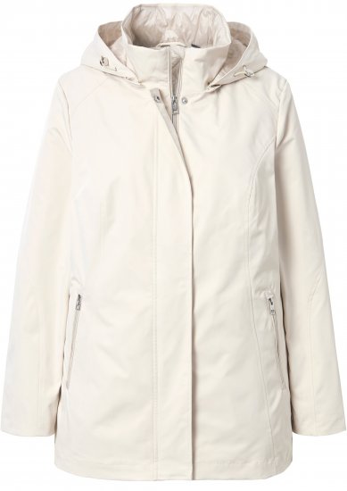 Ulla Popken Long Triple Function Softshell Jacket Natural White - Μπουφάν - 