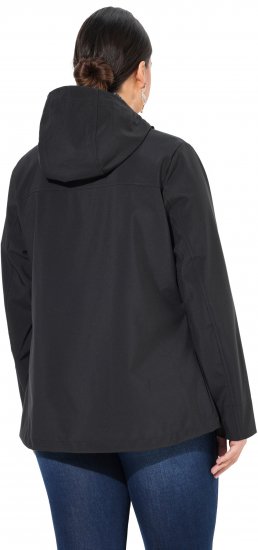 Ulla Popken HYPRAR Toggle Button Microfleece Lined Jacket Black - Μπουφάν - 