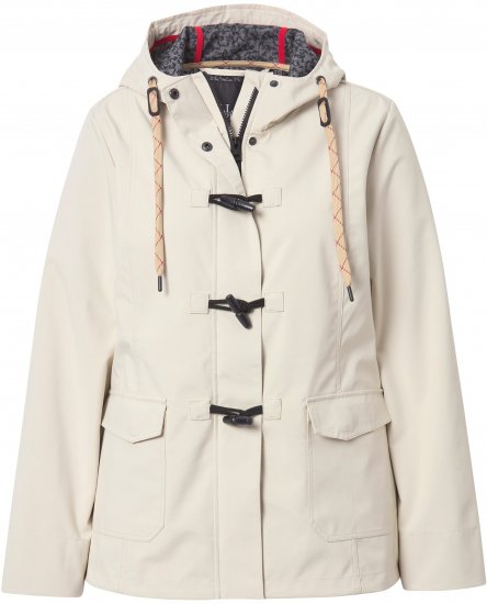Ulla Popken HYPRAR Toggle Button Microfleece Lined Jacket Light Champagne - Μπουφάν - 
