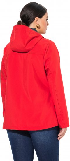 Ulla Popken HYPRAR Toggle Button Microfleece Lined Jacket Salsa Red - Μπουφάν - 