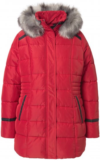 Ulla Popken HYPRAR Quilted Jacket Ruby Red - Μπουφάν - 