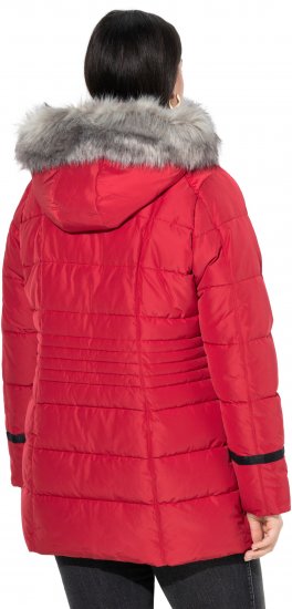 Ulla Popken HYPRAR Quilted Jacket Ruby Red - Μπουφάν - 