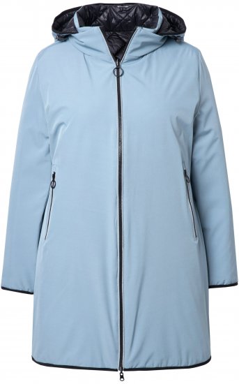 Ulla Popken HYPRAR Reversible Quilted Jacket Grey Blue - Μπουφάν - 