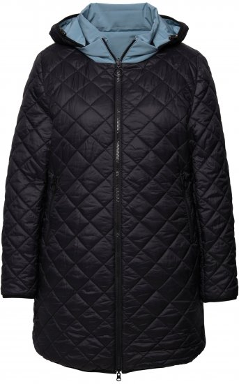Ulla Popken HYPRAR Reversible Quilted Jacket Grey Blue - Μπουφάν - 