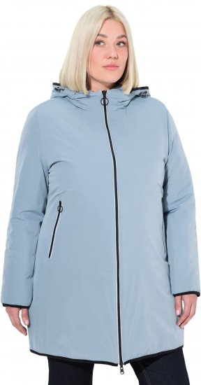 Ulla Popken HYPRAR Reversible Quilted Jacket Grey Blue - Μπουφάν - 