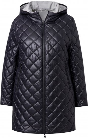 Ulla Popken HYPRAR Reversible Quilted Jacket Medium Grey - Μπουφάν - 