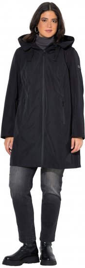 Ulla Popken HYPRAR Waterproof Jacket Black - Μπουφάν - 