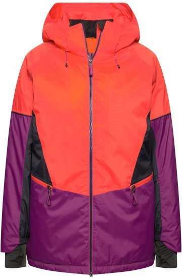 Ulla Popken HYPRAR Performance Colorblock Ski Jacket Coral - Μπουφάν - 
