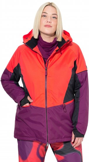 Ulla Popken HYPRAR Performance Colorblock Ski Jacket Coral - Μπουφάν - 