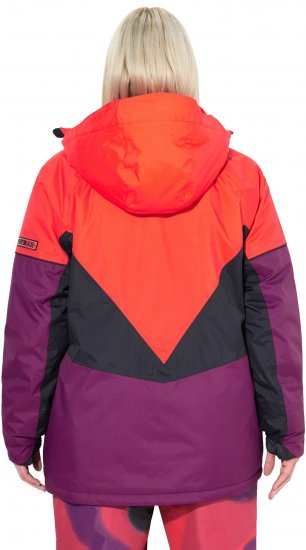 Ulla Popken HYPRAR Performance Colorblock Ski Jacket Coral - Μπουφάν - 