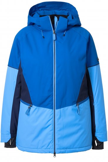 Ulla Popken HYPRAR Performance Colorblock Ski Jacket Denim Blue - Μπουφάν - 