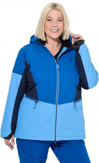 Ulla Popken HYPRAR Performance Colorblock Ski Jacket Denim Blue - Μπουφάν - 