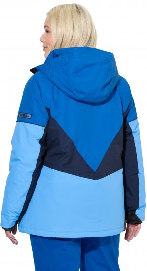 Ulla Popken HYPRAR Performance Colorblock Ski Jacket Denim Blue - Μπουφάν - 