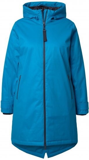Ulla Popken HYPRAR Triple-Function Longline Jacket Turquoise - Μπουφάν - 