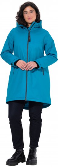 Ulla Popken HYPRAR Triple-Function Longline Jacket Turquoise - Μπουφάν - 