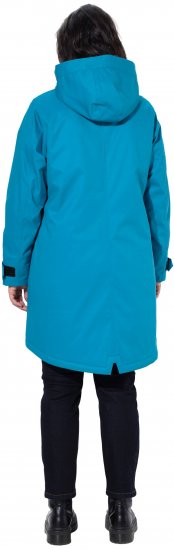 Ulla Popken HYPRAR Triple-Function Longline Jacket Turquoise - Μπουφάν - 
