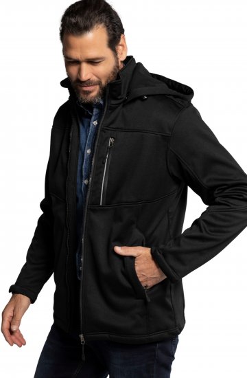 JP1880 Jacket Fleece Lined Softshell Black - Μπουφάν - Aνδρικά μπουφαν μεγάλα μεγέθη