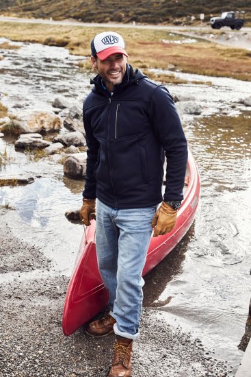 JP1880 Jacket Fleece Lined Softshell Navy - Μπουφάν - Aνδρικά μπουφαν μεγάλα μεγέθη