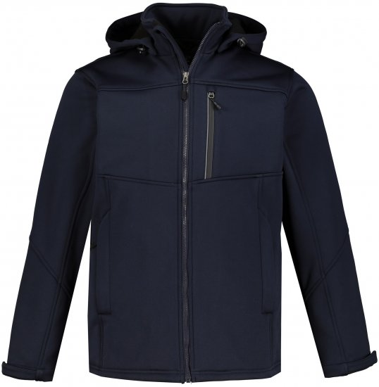JP1880 Jacket Fleece Lined Softshell Navy - Μπουφάν - Aνδρικά μπουφαν μεγάλα μεγέθη