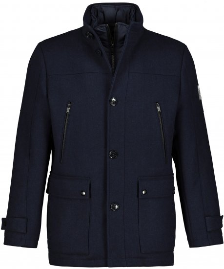 JP1880 Jacket Water-repellent Herringbone Insert Navy - Μπουφάν - Aνδρικά μπουφαν μεγάλα μεγέθη