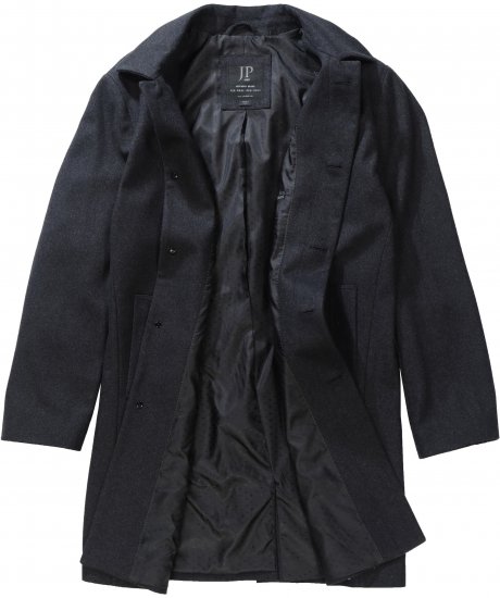 JP1880 Coat Wool Blend Water Repellent Dark Grey - Μπουφάν - Aνδρικά μπουφαν μεγάλα μεγέθη