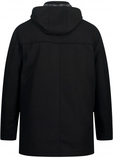 JP1880 Dufflecoat Water-repellent Black - Μπουφάν - Aνδρικά μπουφαν μεγάλα μεγέθη