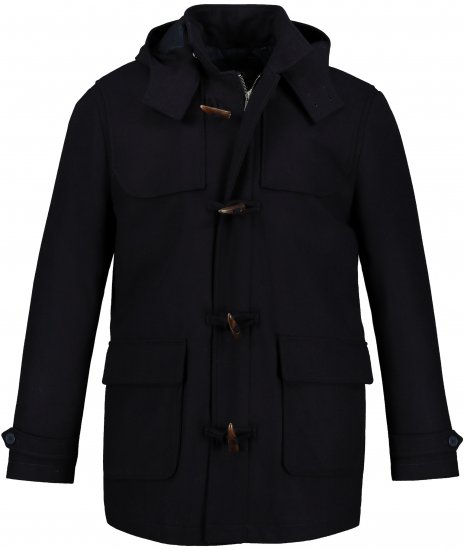 JP1880 Duffle Coat Water Repellent with Detachable Hood Navy - Μπουφάν - Aνδρικά μπουφαν μεγάλα μεγέθη