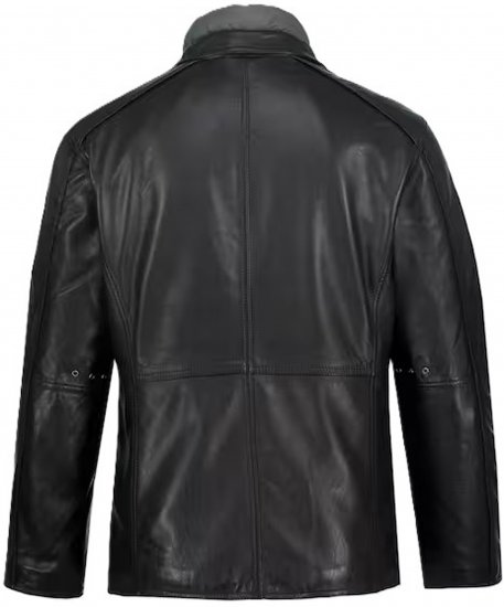 JP1880 Jacket Nappa Lamb Leather Black - Μπουφάν - Aνδρικά μπουφαν μεγάλα μεγέθη