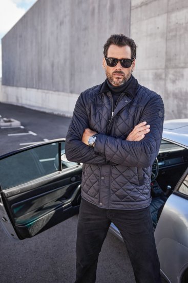 JP1880 Jacket Quilted Black - Μπουφάν - Aνδρικά μπουφαν μεγάλα μεγέθη
