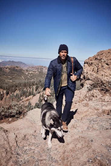 JP1880 Jacket Quilted Navy - Μπουφάν - Aνδρικά μπουφαν μεγάλα μεγέθη