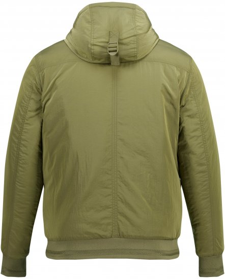 STHUGE Bomber Jacket With Hood Green - Μπουφάν - Aνδρικά μπουφαν μεγάλα μεγέθη