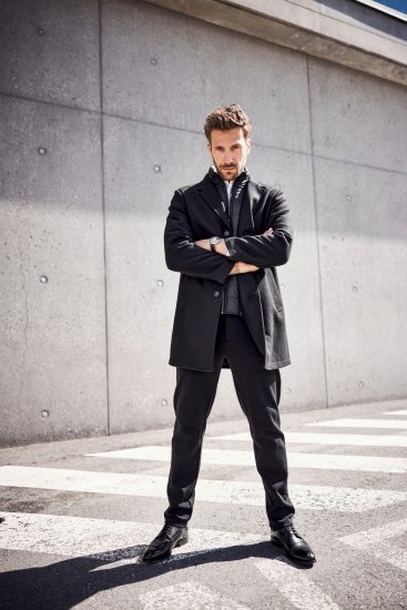 JP1880 Coat Wool Blend Quilted Black - Μπουφάν - Aνδρικά μπουφαν μεγάλα μεγέθη